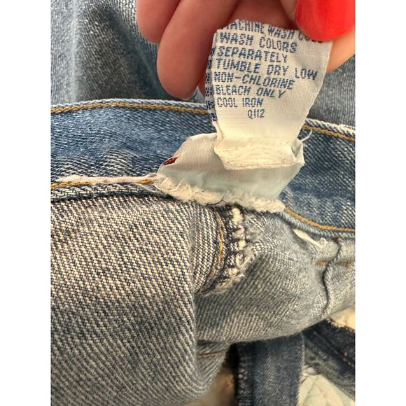 Styles To Go vintage 100% cotton high waisted pleated blue jeans size 8 - Picture 5 of 13